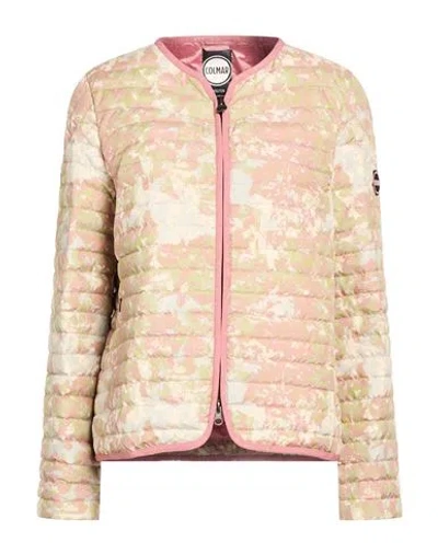 Colmar Woman Puffer Light Green Size L Polyester In Brown