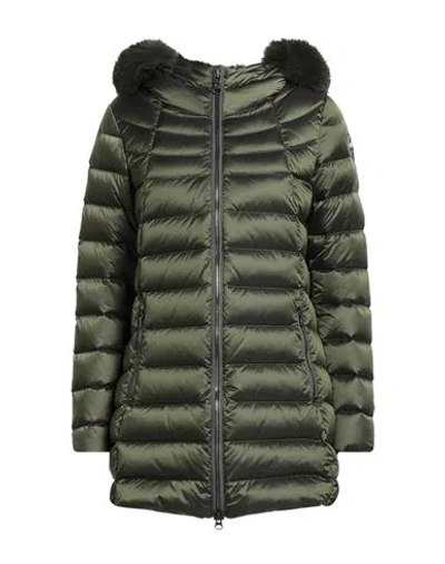 Colmar Woman Puffer Military Green Size 12 Polyamide