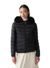 Colmar Woman Quilted Down Jacket With Synthetic Fur 2219e 2yo 99 In Black