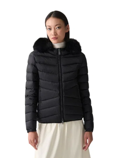 COLMAR COLMAR WOMAN QUILTED DOWN JACKET WITH SYNTHETIC FUR 2219E 2YO 99