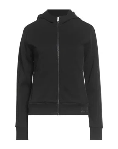 Colmar Woman Sweatshirt Black Size L Polyester, Cotton