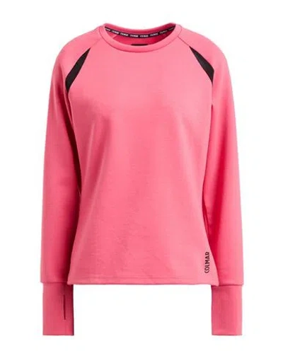Colmar Woman Sweatshirt Coral Size L Polyester, Elastane, Polyamide In Red