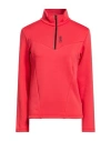 Colmar Woman Sweatshirt Red Size L Polyester, Elastane In Red