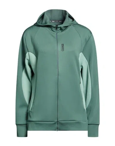 Colmar Woman Sweatshirt Green Size L Polyester, Viscose, Elastane