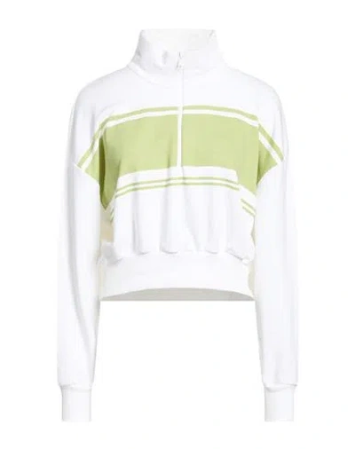 Colmar Woman Sweatshirt Light Green Size L Cotton, Polyester