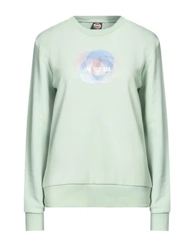 Colmar Woman Sweatshirt Light Green Size S Cotton, Polyester