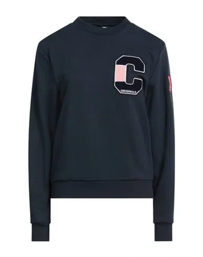 Colmar Woman Sweatshirt Midnight Blue Size M Cotton, Polyester