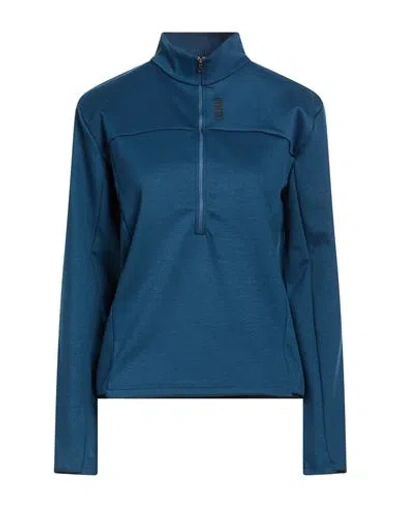 Colmar Woman Sweatshirt Navy Size S Polyester, Elastane In Blue