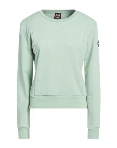 Colmar Woman Sweatshirt Sage Green Size L Cotton, Polyester