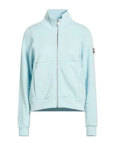 Colmar Woman Sweatshirt Sky Blue Size S Cotton, Polyester