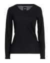 Colmar Woman T-shirt Black Size L Lyocell, Wool