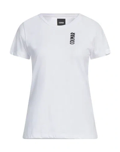 Colmar Woman T-shirt White Size L Polyester, Cotton In White