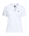 Colmar Woman T-shirt White Size M Cotton, Elastane In Gray