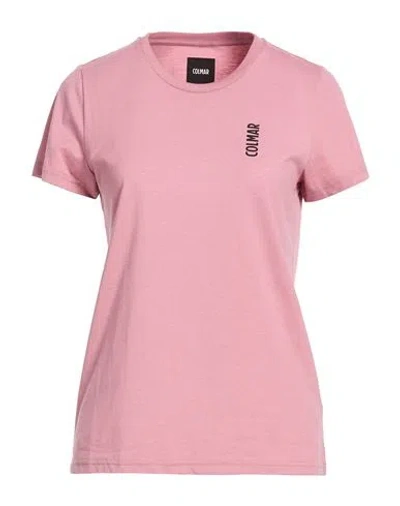 Colmar Woman T-shirt Antique Rose Size L Polyester, Cotton In Pink