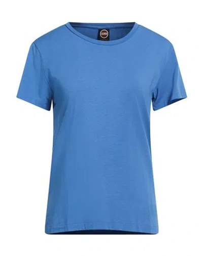 Colmar Woman T-shirt Azure Size S Cotton, Modal, Elastane In Blue