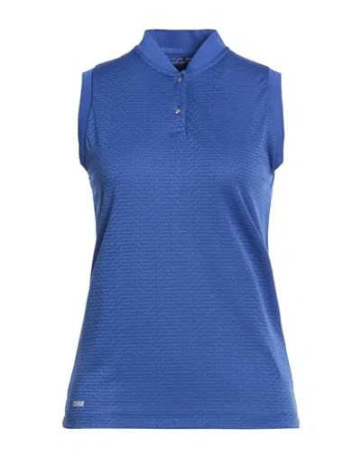 Colmar Woman T-shirt Blue Size S Polyester, Elastane, Polyamide
