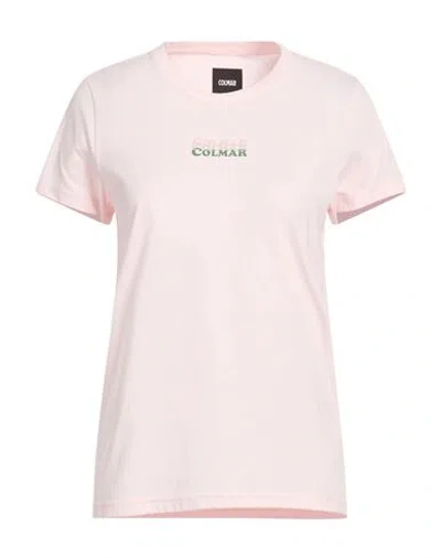 Colmar Woman T-shirt Light Pink Size L Polyester, Cotton