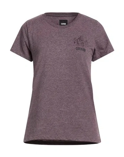Colmar Woman T-shirt Mauve Size L Polyester, Cotton In Purple