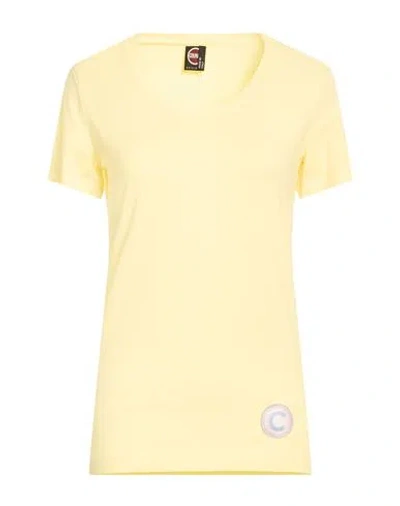 Colmar Woman T-shirt Pastel Yellow Size S Cotton, Modal, Elastane