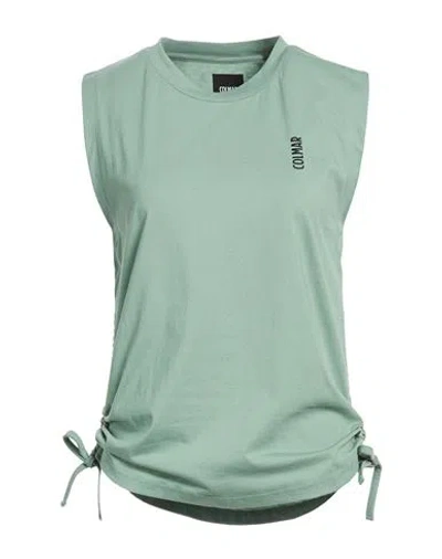 Colmar Woman T-shirt Sage Green Size L Polyester, Cotton