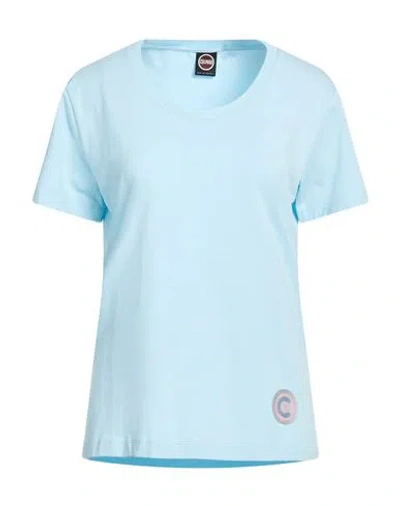 Colmar Woman T-shirt Sky Blue Size L Cotton, Modal, Elastane