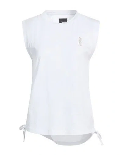 Colmar Woman T-shirt White Size L Polyester, Cotton