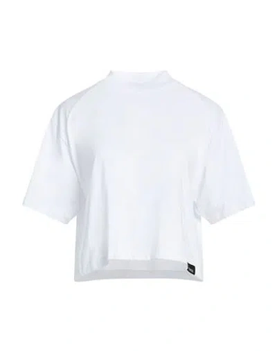 Colmar Woman T-shirt White Size L Polyester, Cotton