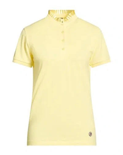 Colmar Woman T-shirt Yellow Size S Cotton, Elastane