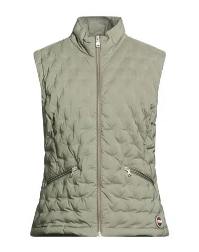 Colmar Woman Vest Military Green Size 12 Polyester, Elastane