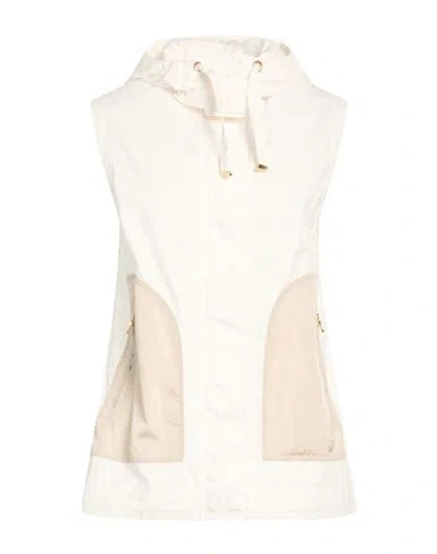 Colmar Woman Vest Off White Size 12 Cotton, Polyamide