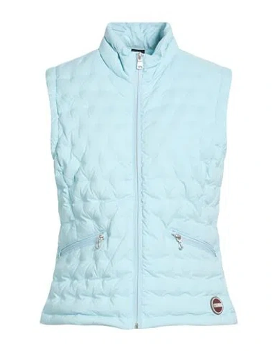 Colmar Woman Vest Sky Blue Size 6 Polyester, Elastane