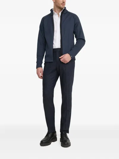 Colmar Zip Textured Ski Sweatshirt In Blue