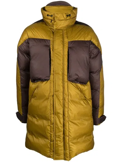 Colmar Zip-up Panelled Down Jacket In Brown