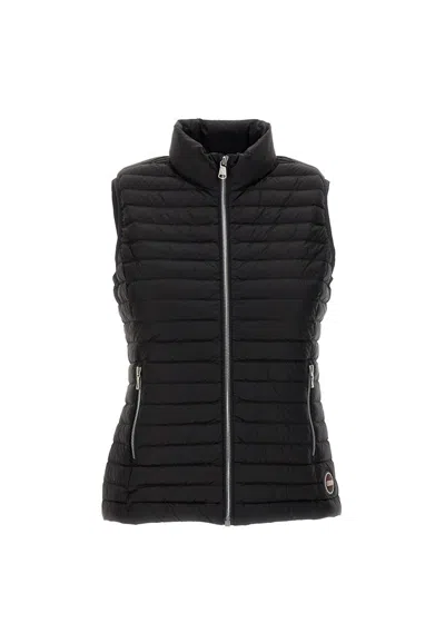 Colmar Zipped Quilted Gilet In Black