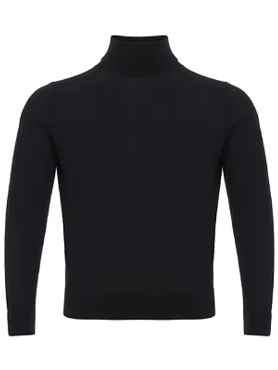 Pre-owned Colombo Black Cashmere Turtleneck Sweater