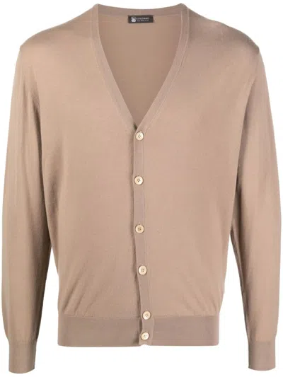 Colombo Camel Kid Wool Botton Cardigan