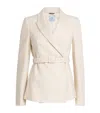 Colombo Cashmere Belted Double-breasted Blazer In Pink