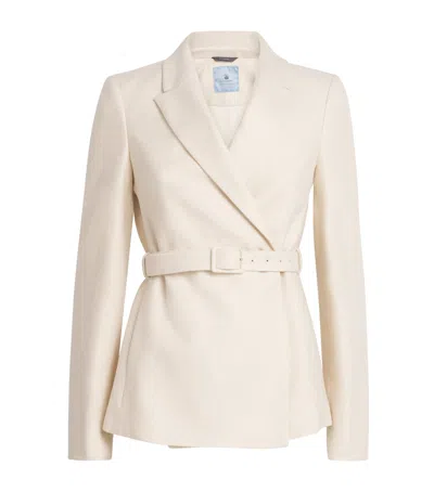 Colombo Cashmere Belted Double-breasted Blazer In Pink