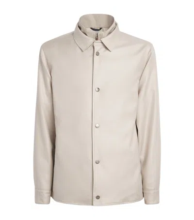 Colombo Cashmere-blend Hybrid Jacket In Neutral