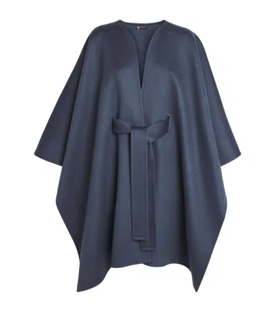 Colombo Cashmere Cape In Blue