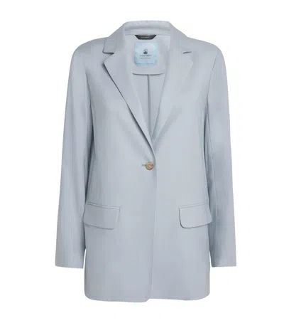 Colombo Cashmere Featherweight Blazer In Blue