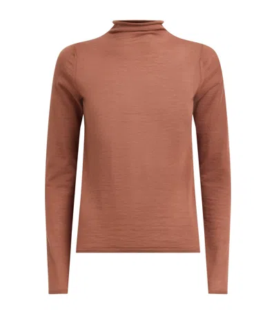 Colombo Cashmere High-neck Sweater In Orange
