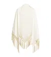 Colombo Cashmere And Leather Fringe-trim Cape In White