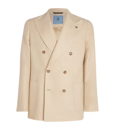 Colombo Cashmere-linen Robert Blazer In Neutral