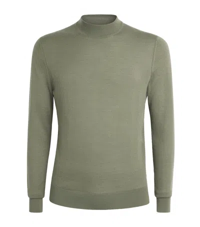 Colombo Cashmere Mock-neck Sweater In Green