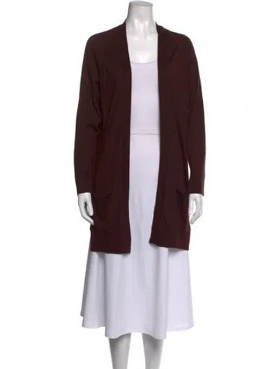 Pre-owned Colombo Cashmere Open Front Sweater In Brown