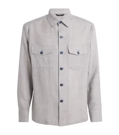 Colombo Cashmere Overshirt In Grey