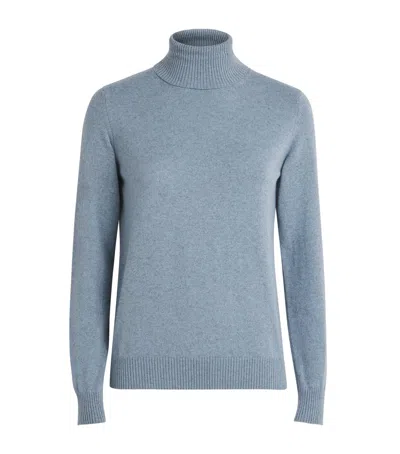 Colombo Cashmere Rollneck Sweater In Blue