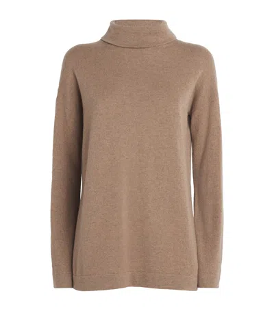 Colombo Cashmere Rollneck Sweater In Brown