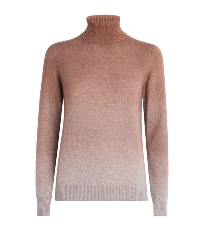 Colombo Cashmere Rollneck Sweater In Brown